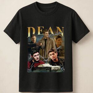 Dean Winchester Character Tribute with Intense Retro Framing Unisex T Shirt